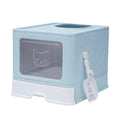 Large Covered Cat Litter Box with Front Entry and Top Exit